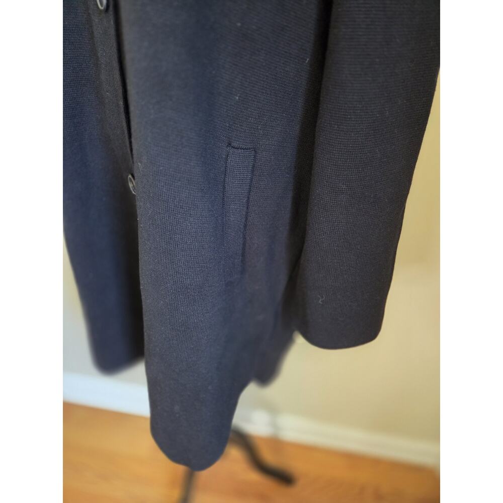NWT Banana Republic Long Knit Sweater Jacket Shacket Coat Black Women's L - Picture 9 of 16